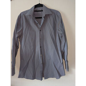 Men's Claiborne Gray Wrinkle Free Dress Shirt Neck 15.5 Medium